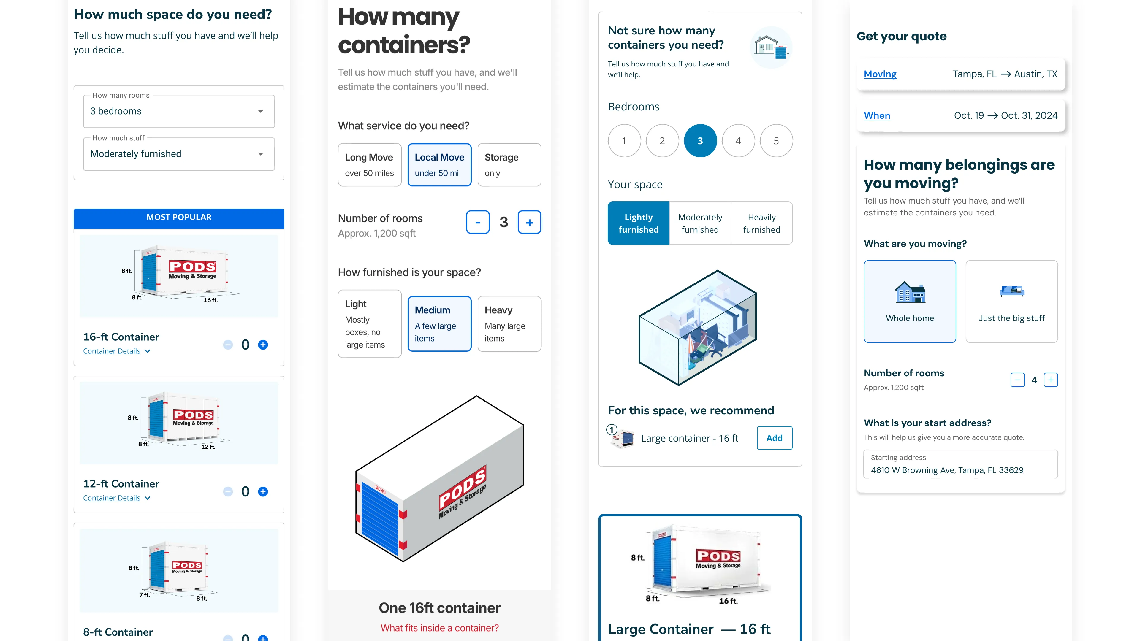 PODS Container Estimation