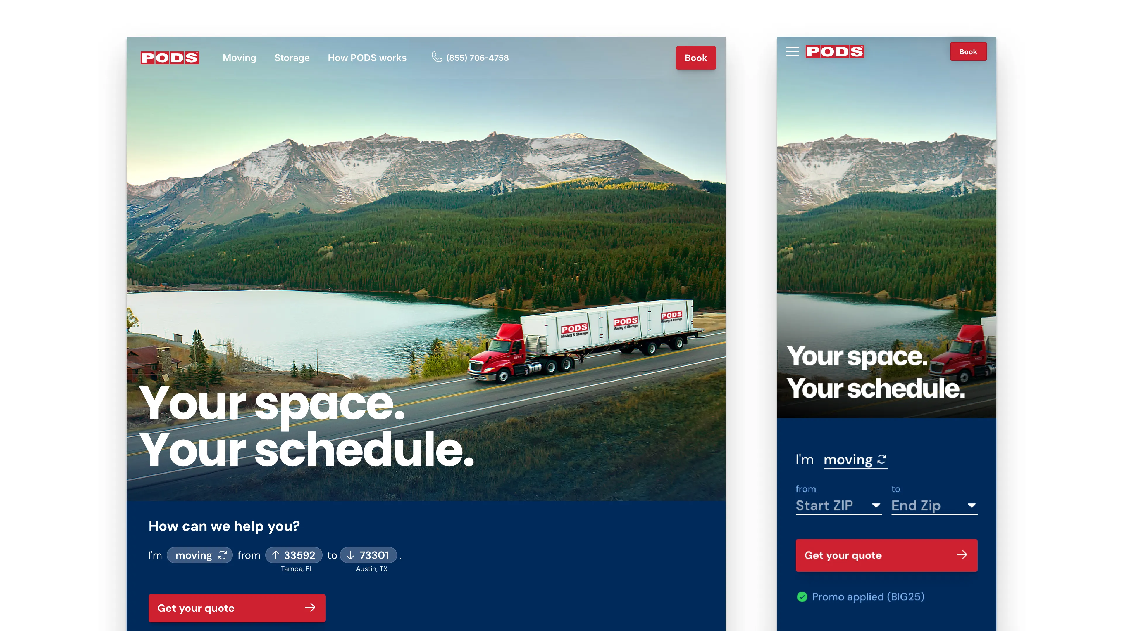 PODS Homepage exploration