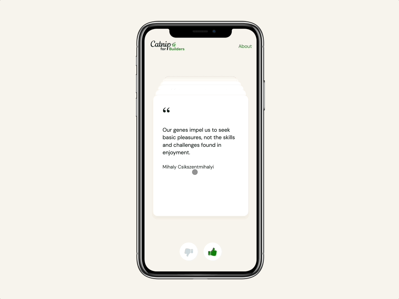 Catnip for builders: Motivational quote carousel.