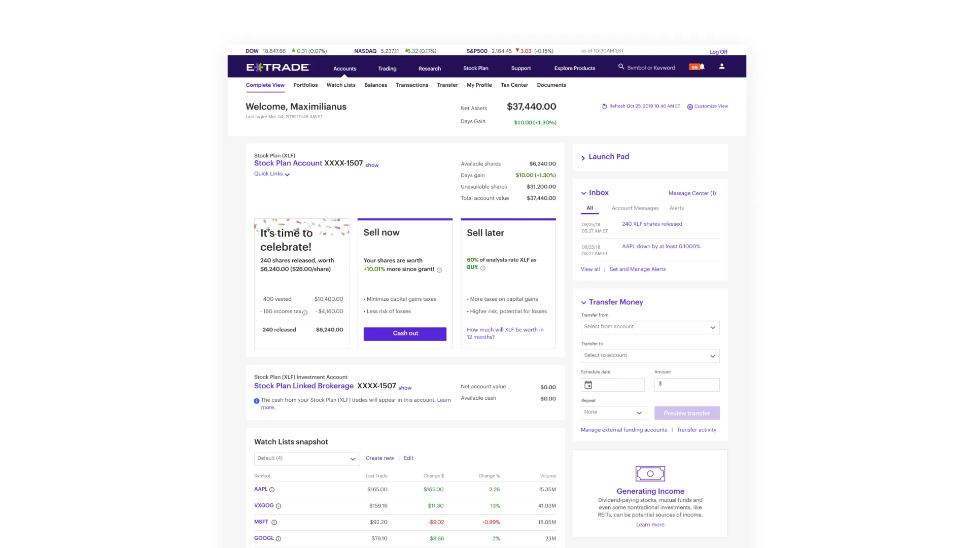 E*TRADE Complete View